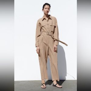 LONG BELTED JUMPSUIT